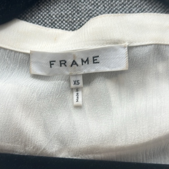 Off white Frame silk blouse with ruffles - Picture 2 of 7